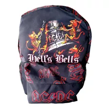 Mochila Escolar - Bandas De Rock - Ac/dc Hells Bells