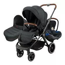 Coche Carestino Beverly V2 + Accesorios Negro Melange