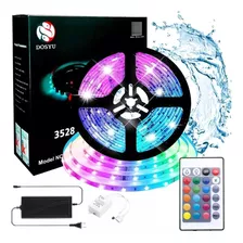 Tiras De Led Rgb 5 Metros Luces Led Impermeables Multicolor Con Control Remoto Leds 3528 Kit Completo