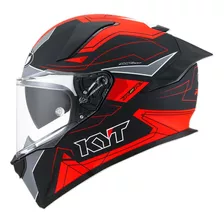 Capacete Kyt R2r Led Vermelho Preto Esportivo Moto Gp Óculos