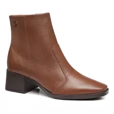 Bota Feminina Pegada 282301 Cor Terracota Desenho Do Tecido Liso Tamanho 39 Br