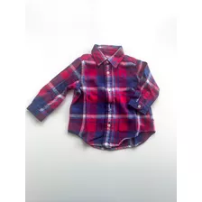 Camisa Cuadrille Polo Ralph Lauren Bebe Roja Talle 6 Meses