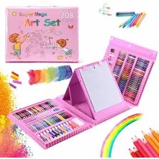 208 Piezas De Arte Para Niños Kit Set De Dibujo Portátil