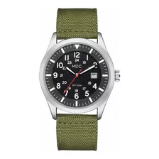 Reloj Hombre Mdc Mar-045 Cuarzo 40mm Pulso Verde En Nylon