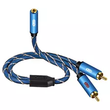 Adaptador De Audio Estéreo De 3,5 Mm Hembra 2 Rca, Cab...