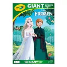 Set Gigante Para Colorear Frozen 18 Pg + 24 Crayones