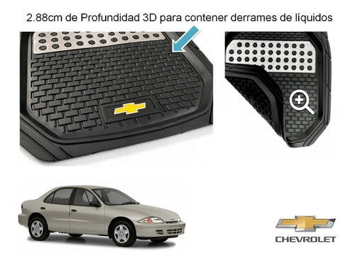 Tapetes 4pz Charola 3d Logo Chevrolet Cavalier 2000 A 2005 Foto 5