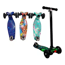 Monopatin Patineta Scooter Niños Ruedas Con Luces Diseño 