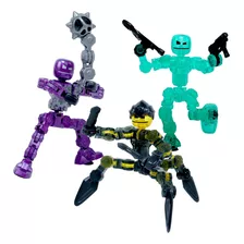 Zing Klikbot Galaxy Pack, Set Of 3 Poseable Action Figures .