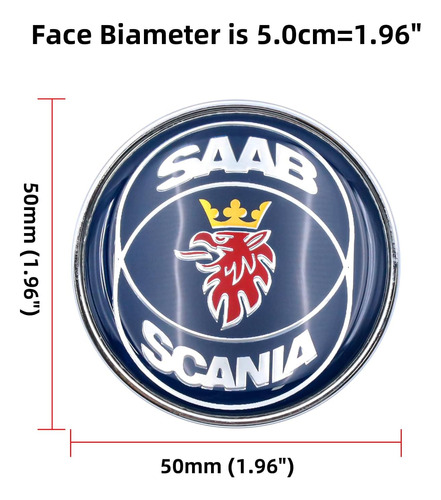 1pc Nuevo Para Saab 9-3 900 9000 Coche Delantero Emblema Ins Foto 2