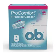 Absorvente Ob Interno Comfort Mini C 8 Kit Com 4