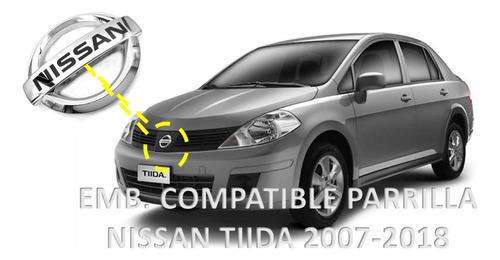 Emblema Compatible Parrilla Nissan Tiida 2007-2018 Foto 2