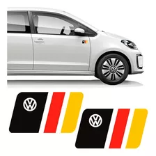 Par De Adesivos Bandeira País Alemanha Emblema Volkswagen