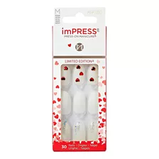 Kiss Impress Uñas Postizas Corazones Varios Diseños Romantic