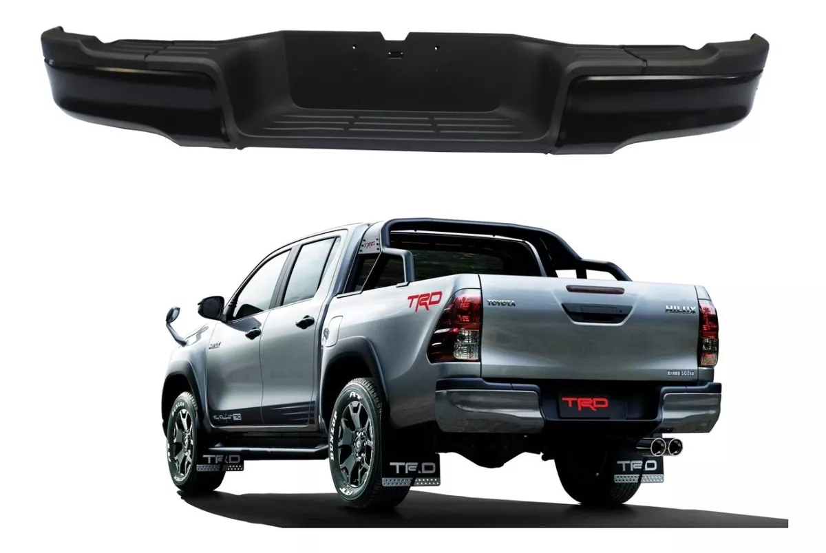 Parachoque Trasero Negro Toyota Hilux 2016-2021