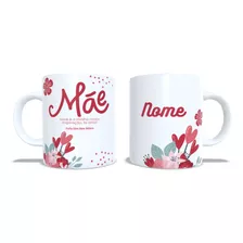 Kit 2 Canecas Porcelana Personalizada Dia Das Mães 325ml