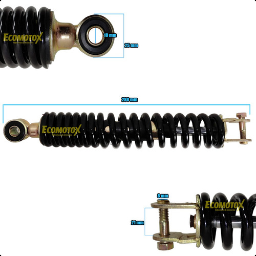 Amortiguador Trasero Motoneta Cs125 Xs125 Ds125  Reforzado Foto 2