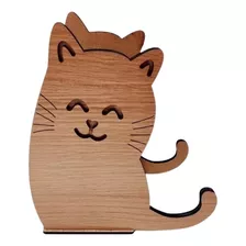 Kit Com 5 Porta Lápis/porta Treco Gato Mdf Marrom - 3mm