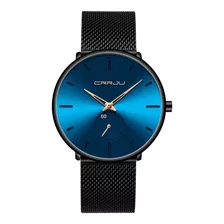 Reloj Cuarzo Crrju Hombre Negocios Moderno Ultra Delgado