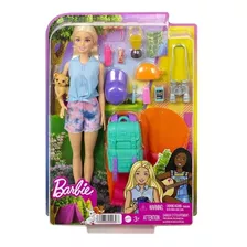 Muñeca Barbie Malibu Campamento Camping Viajera Mochila