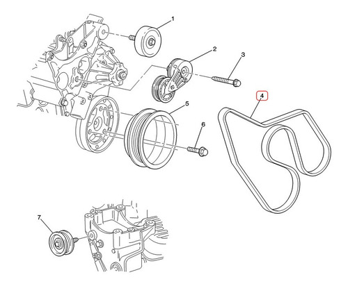 Banda Motor Accesorios Oldsmobile Silhouette 3.4l V6 2004 Foto 4