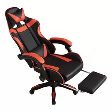 Silla Gamer Se100 Negra Y Roja Tipo Gaming