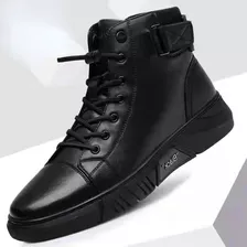 Nuevos Zapatos De Trabajo De Punta Alta Para Hombre, Botines