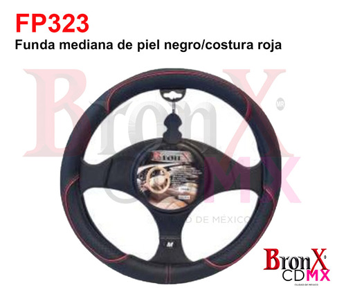 Funda Cubre Volante Piel Bronx Linea Plus Reflejo 3 Circular Foto 2