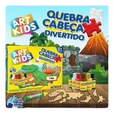 Kit Quebra Cabeça Mdf Pinte Temas Art Kids Acrilex