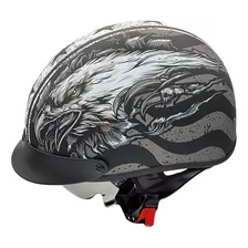 Vega Warrior Half Helmet -053, Bandera Gris Águila, Talla .