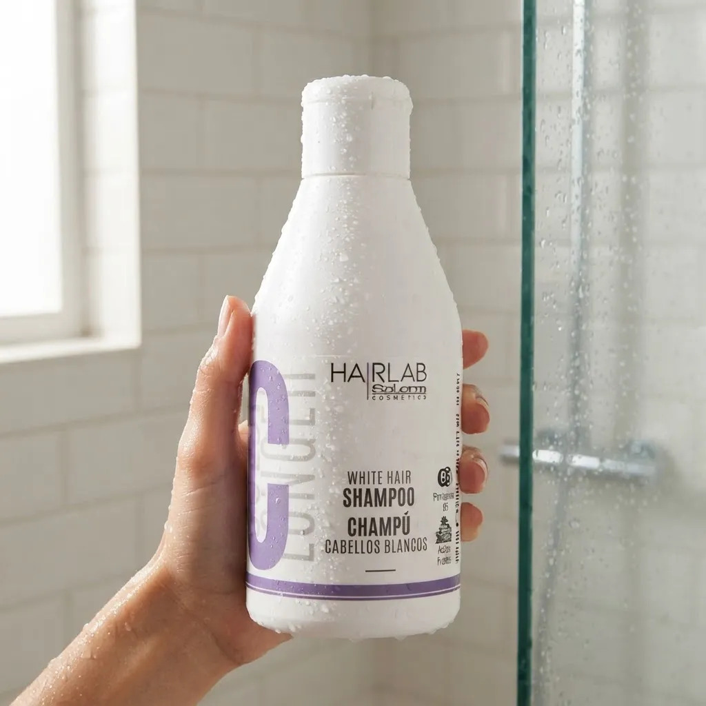 Shampoo Para Cabellos Blancos Salerm Hair Lab White 300 Ml 3
