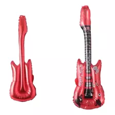 2 Globos Metálicos 46 Cm Guitarra Roja