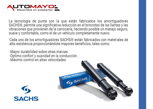 1 - Amortiguador Gas Del Der Sachs Xc60 L5 2.5l Volvo 16 Foto 4