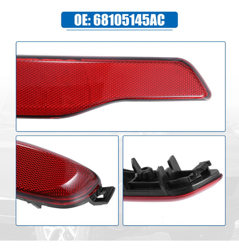 Reflector Parachoques Trasero Izq Para Jeep Cherokee 2014-18 Foto 4