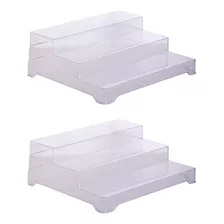 Kit 2 Organizadores Display Multinivel Cozinha Paramount Top Cor Transparente