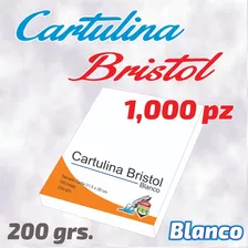 Cartulina Bristol - Blanco Tamaño Carta 200 Grs. 1000 Pz.