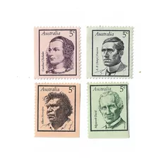  Australia 1968 Personajes Ilustres Serie Mint Comp 380/83 