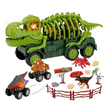Camión De Juguete Dinosaurio Con Luces, Sonido Y Accesorios
