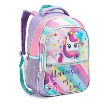 Mochila Costas Infantil Escola Meninas Unicórnio Pop It 2023