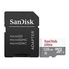 Cartão De Memória Sandisk 128giga Ultra Com Adaptador 