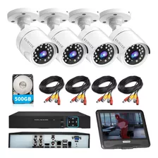 Kit Dvr Video Vigilancia 4 Cámaras De Seguridad Alta 1080p