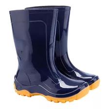 Bota Infantil Impermeável Leve Kid Azul Galocha Menino