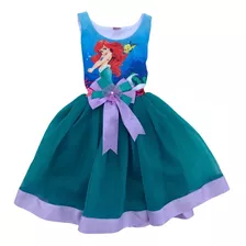 Vestido De La Sirenita Con Ariel Niña Tutú Nuevo Princesas