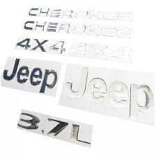 Jeep Cherokee 3.7 L Emblemas 4x4 4x2 Motor Calcomanías 