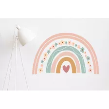 Vinilo Decorativo Infantil Arcoiris Flores 90cm X 60cm