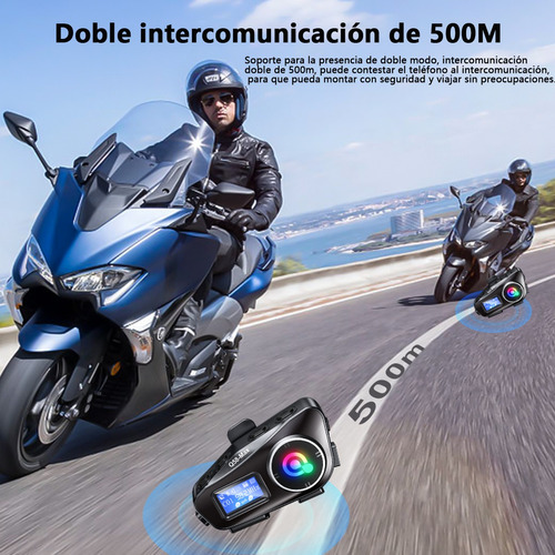 Audfonos Para Casco De Motocicleta Bluetooth Com Lcd Moto Foto 2