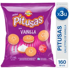 Galletitas Pitusas Vainilla Mini Galletas Dulces - Pack X3