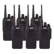 Kit 06 Rádio Comunicador Uhf Fm Ip 67 16 Canais Haiz Hz-9700