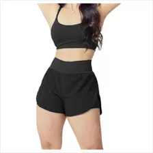 Conjunto Box Feminino Short + Top Com Alça Fitness Verão