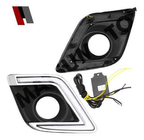 Kit Drl Biseles Con Led Blanca Toyota Hilux Revo 2016-2020 Foto 3